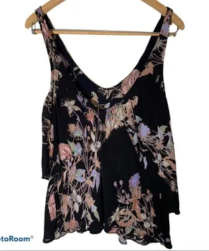 Free People S on the top floral sleeveless blouse thumbnail 4