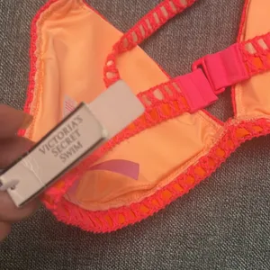 NEW Victoria's Secret Neon Coral Crochet Racerback Large thumbnail 8