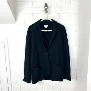 J.Crew Factory Black Schoolboy Sweater Blazer Size S thumbnail 3
