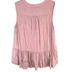 Entro Tunic Tank‎ Top Womens S Pink Sleeveless Button Down Tiered Soft Babydoll thumbnail 5