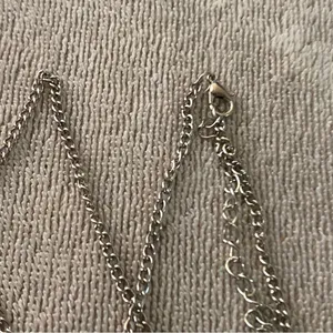 30” 32” Necklace 3 Pc Articulated Tribal Print Silver Chain Pendant 2.5”H x 2”W thumbnail 5