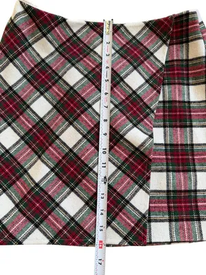 HOLLISTER Ultra High Rise Holiday Plaid Skirt Size Medium thumbnail 4