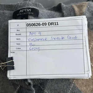 Apt 9 Cashmere‎ Cardigan Gray XL thumbnail 11