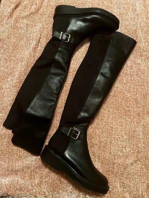 Dolce Vita black leather knee thumbnail 1