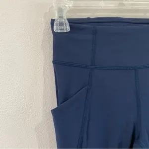 Lululemon‎ Time To Sweat Crop 23" Navy Blue Leggings Sz 4 thumbnail 9
