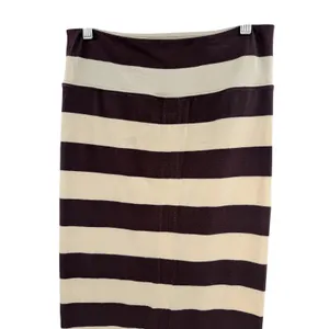 Free People Stripe Column Maxi Skirt Aubergine Oatmeal Stripe Knit Size Small‎ thumbnail 8