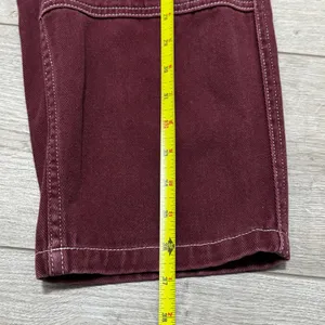 Empyre‎ Loose Fit Skate Pants Burgundy Double Knee Workwear Jeans Womens 28 y2k thumbnail 4