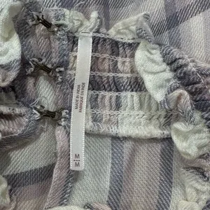 Free People Charlie Plaid Ruffle Blouse Top Women’s Medium thumbnail 3