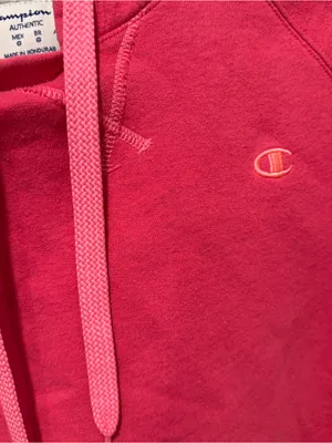 Champion Eco Authentic Pink Pullover Hoodie Women’s Large Embroidered Logo thumbnail 3