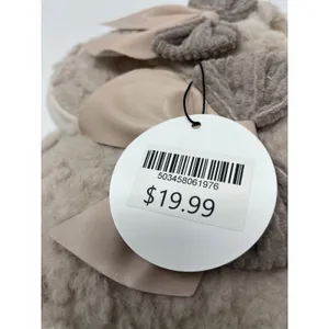 Womens Taupe Fuzzy Faux Fur Scuff Slippers Double Bow Detail Women 8 Soft Girl thumbnail 7