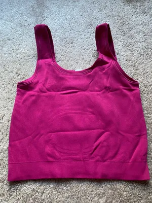 Athleta Pink Ribbed Tank Top thumbnail 1