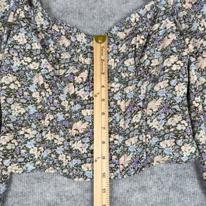 ASTR The Label Size-M Crop Top Brown Peach Floral Smocked Corset thumbnail 5