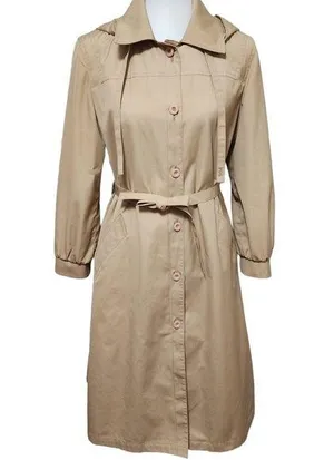 Vintage London Fog tan belted trench coat size 10p thumbnail 1