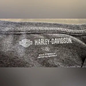 Harley-Davidson Women's HDMC Garage Milwaukee Metal Long Sleeve Gray Tee Medium thumbnail 3