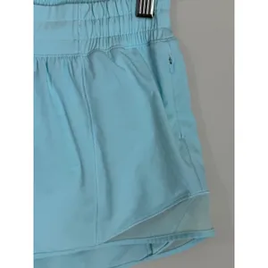 Lululemon Hotty Hot High-Rise Lined Shorts Women 6 Tall Blue Athletic Running thumbnail 3