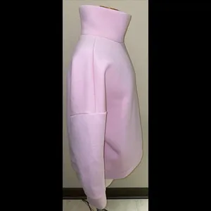 Project Runway Womens Sweatshirt Top Pink 3/4 Sleeves Mock Neck Stretch‎ M thumbnail 2