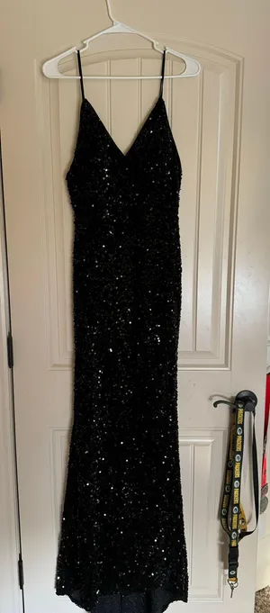 women black prom dress thumbnail 1