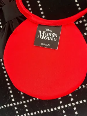 Minnie Disney Mouse Ears Headband Red Sequin Black Bow thumbnail 4