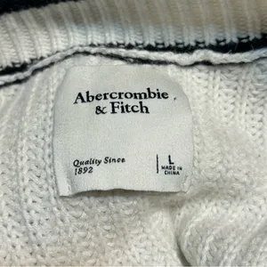 Abercrombie & Fitch Knit Sweater Vest Rugby Preppy Varsity Academia FLAW Large thumbnail 6