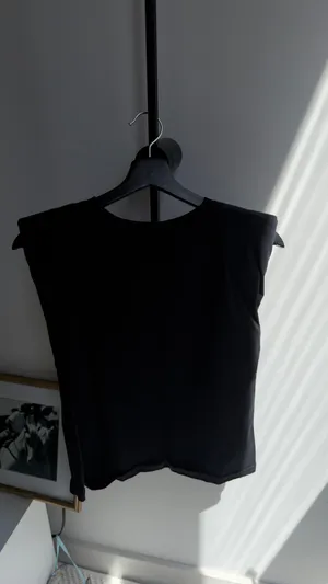 ZARA Boxy oversized tee in black  thumbnail 4