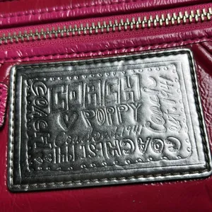 Coach Poppy Pink Leather Wristlet thumbnail 3