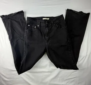 Levis 725 High Rise Bootcut Jeans 29 Black Stretch Denim Pants Leg Capsule thumbnail 1