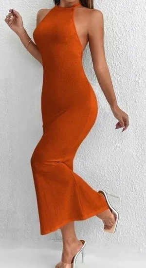 SheIn Orange Dress thumbnail 1