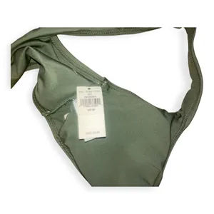 Aerie Womens Olive Green Wide Strap Scoop Bikini Swim Top thumbnail 7