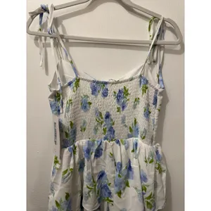 Kori America Bloomie Baby Tiered Dress in Ivory/Blue thumbnail 8