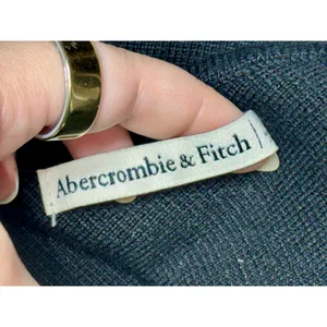 Abercrombie & Fitch Black Knit Sleeveless Wrap Sweater Tank Top Crop Top Size S thumbnail 3