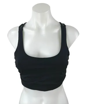 Lululemon Energy Black Sleeveless Cross Back Activewear Sports Bra Tank Top S/M thumbnail 1