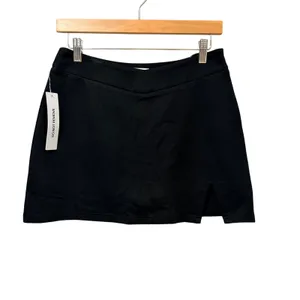 Princess Polly Ravyn Skort Black Mini Skirt Side Slit High Waisted US 6 NEW thumbnail 2