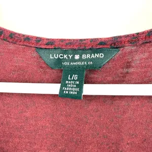 Lucky Brand Size Large Short Sleeve Blouse Tee Shirt Peplum Style‎ Top thumbnail 4