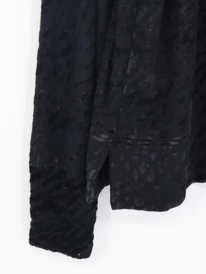 Majestic Filatures Woman's Black Burnout Velvet Cowl Neck Long Sleeve Top XL thumbnail 8