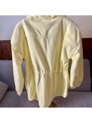 "The Beth" Yellow Lemon Hoodie Soft Fleece Jacket size S NWT oversized thumbnail 2