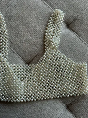 Pearl Bra Top White thumbnail 4