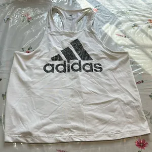 Adidas White Logo tank top Women's XL thumbnail 1