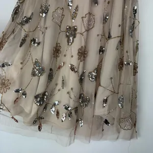 NWT Altar’d State Embellished Jewel Beaded Swing Dress Sz Small Mini Mesh Tulle thumbnail 10