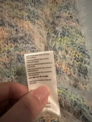 New Free People Gemini Fuzzy Confetti Oversized Sweater thumbnail 8
