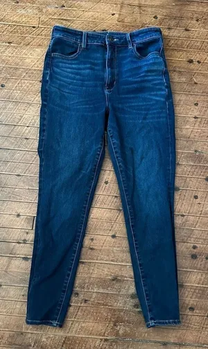 American Eagle dark wash highest rise normcore 10 short jeggings thumbnail 1