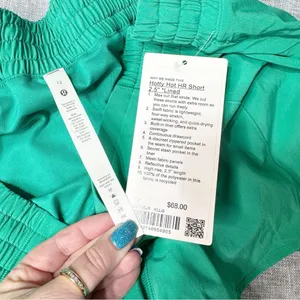 Lululemon Hotty Hot High Rise Athletic Short in Kelly Green Size 12 NWT thumbnail 9
