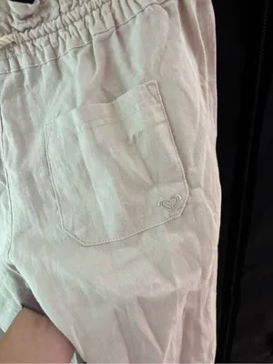 ROXY NWT Linen Blend Oceanside Pant thumbnail 8