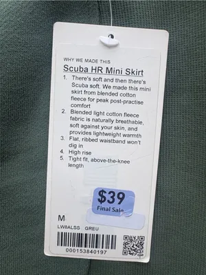 Scuba High Rise Mini Skirt Green Eucalyptus Medium New with tags thumbnail 8