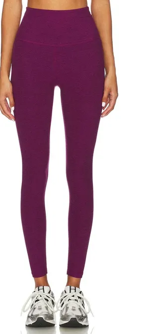 Beyond Yoga Spacedye Caught in The Midi High Waisted Legging Small Beet Purple thumbnail 1