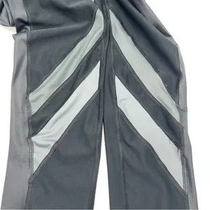 90 Degree By Reflex Women’s Black w/3 Shades of Gray Accent Leggings-Size L thumbnail 4