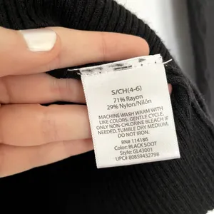 George black ribbed circle neck knit sweater women's S rayon capsule wardrobe thumbnail 4