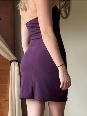Juxtapose Y2K Purple Strapless Beaded Mini Dress thumbnail 7