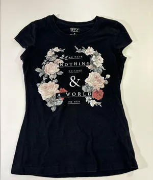 Freeze Black Floral Women's Tee thumbnail 1