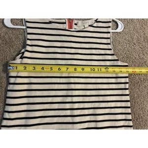 LOFT sleeveless tank top featuring classic black and ivory horizontal stripe SP thumbnail 7