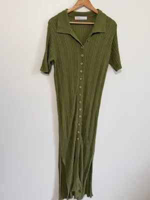 Free People Beach Riding Waves Knit Longline Cardigan Sweater Dress Size Medium thumbnail 2
